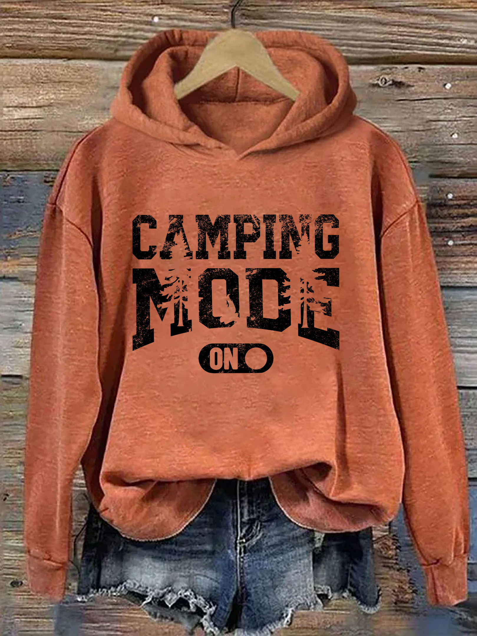 Camping Mode On Hoodie Funny Hooded Sweatshirt Best Presents For Campers