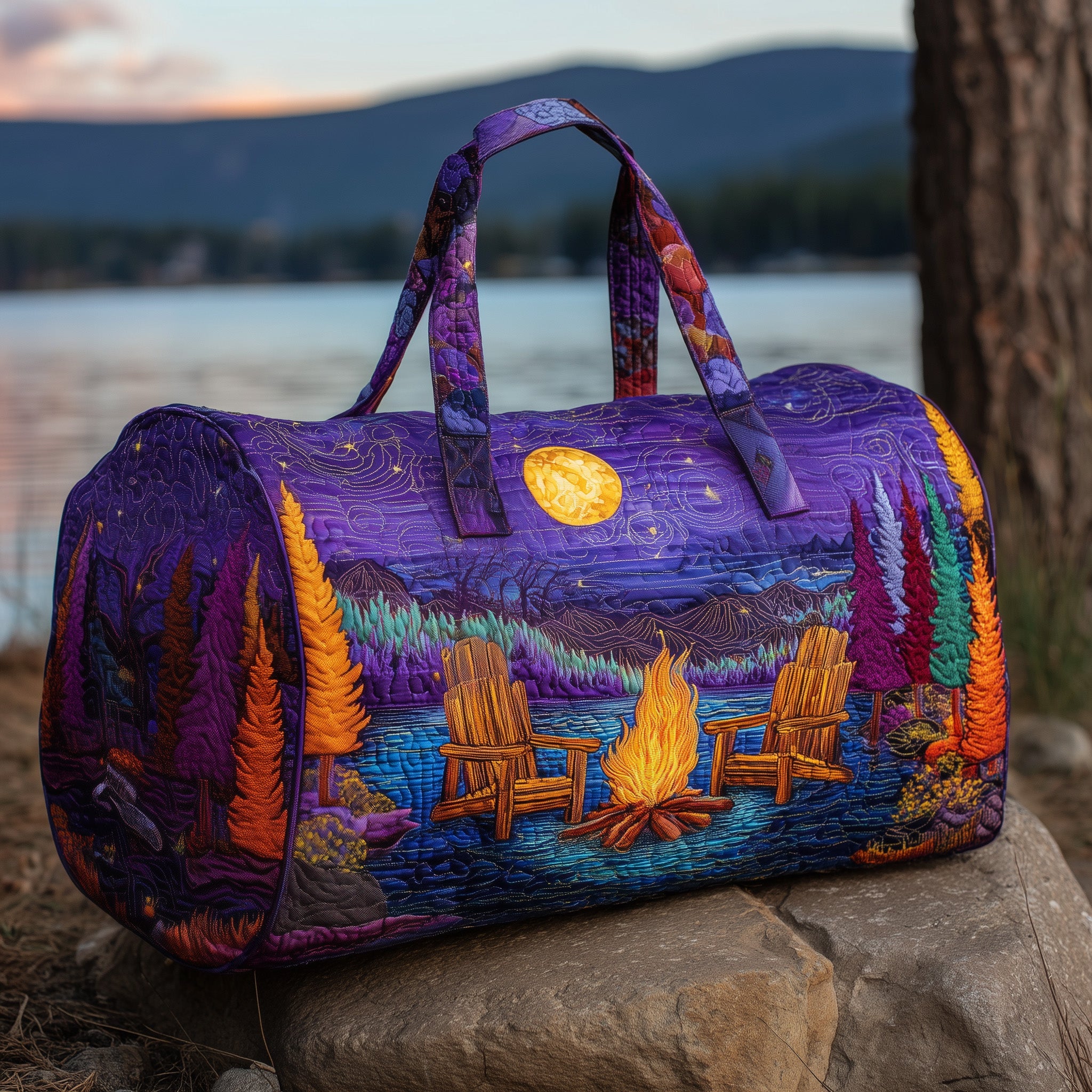 Campsite Quilted Duffle Bag For Everyday Use