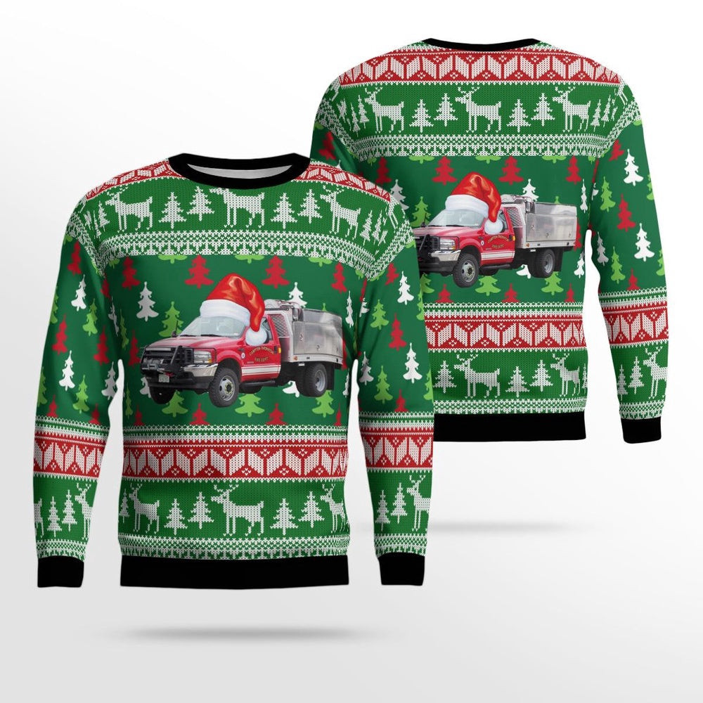 Campton Station New Hampshire Campton Thornton Fire Department Forestry 2 AOP Ugly Sweater Xmas Unisex Sweater Christmas Gifts For Men Women