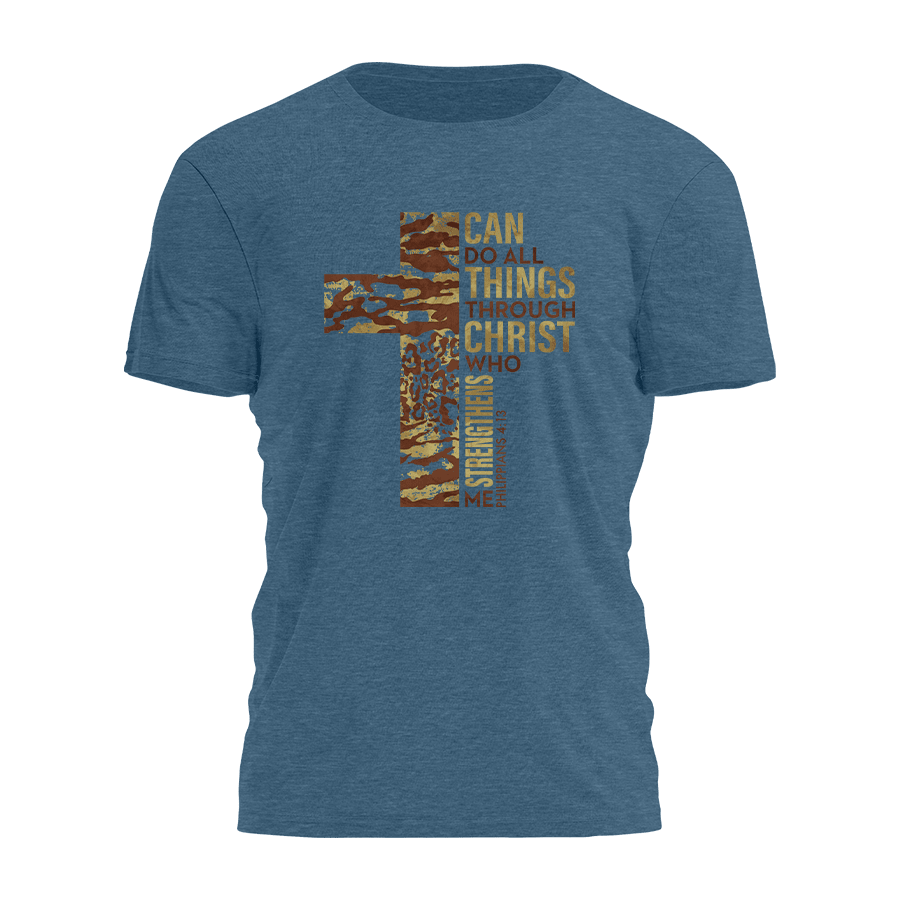 Can Do All Things Through Christ Who Strengthens Me Shirt Christian Tee Shirts Father's Day Gift for Dad