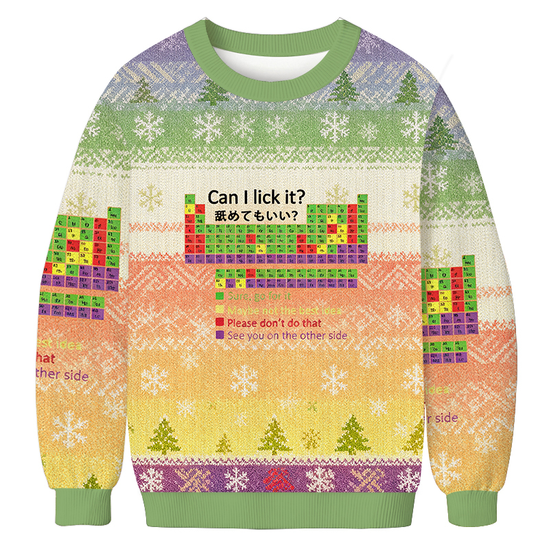 Can I Lick It Christmas Ugly Sweatshirt Christmas Cozy Winter Wear Gift Ideas