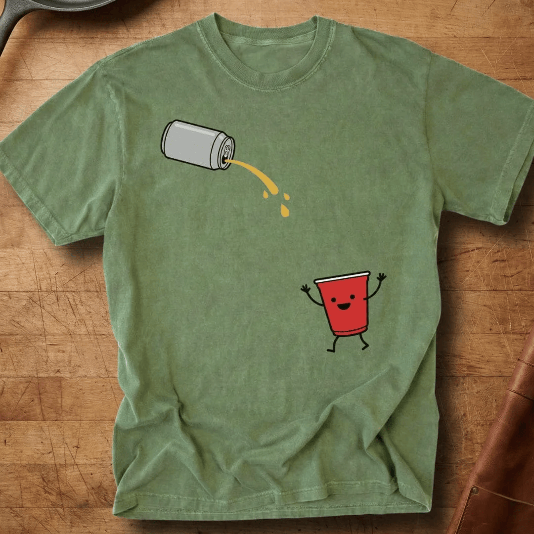Can Pouring Into Cup T-Shirt Happy Receiving Drink Merch Gift For Her
