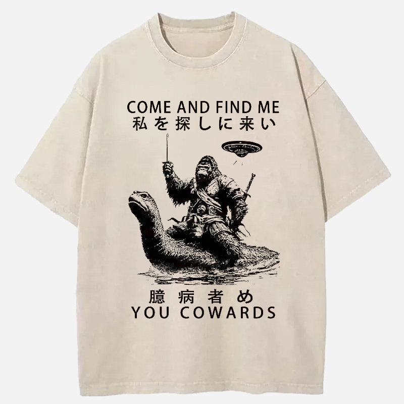 Can You Find Us Washed T-Shirt Cool Graphic Tee For Men Women Gifts For BFF