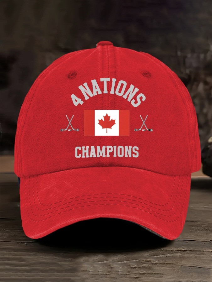 Canada 4 Nations Face-Off Champions 2025 Hat Hockey Canada Wins Championship