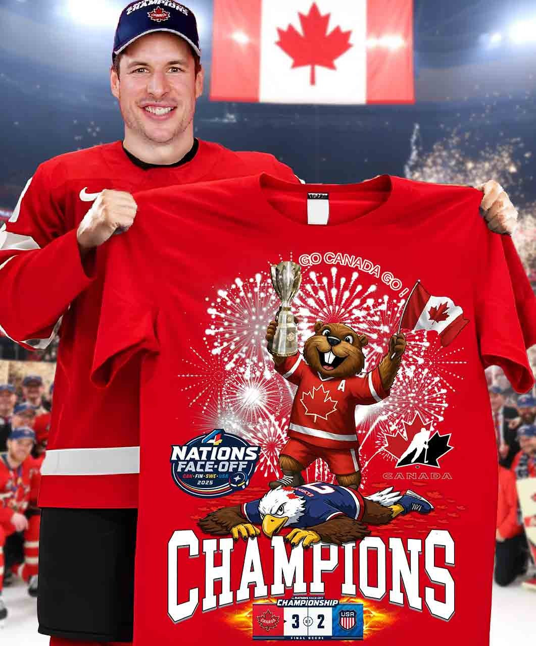 Canada 4 Nations Face-Off Champions 2025 Shirt Hockey Canada Champions Gear Apparel