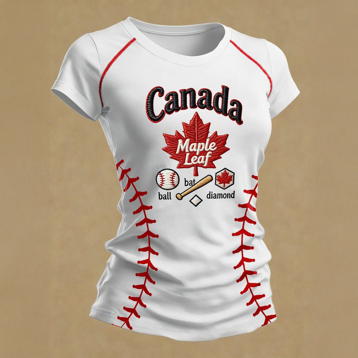 Canada Baseball Maple Leaf T-Shirt Canada Baseball Enthusiast Shirt Best Fan Gear