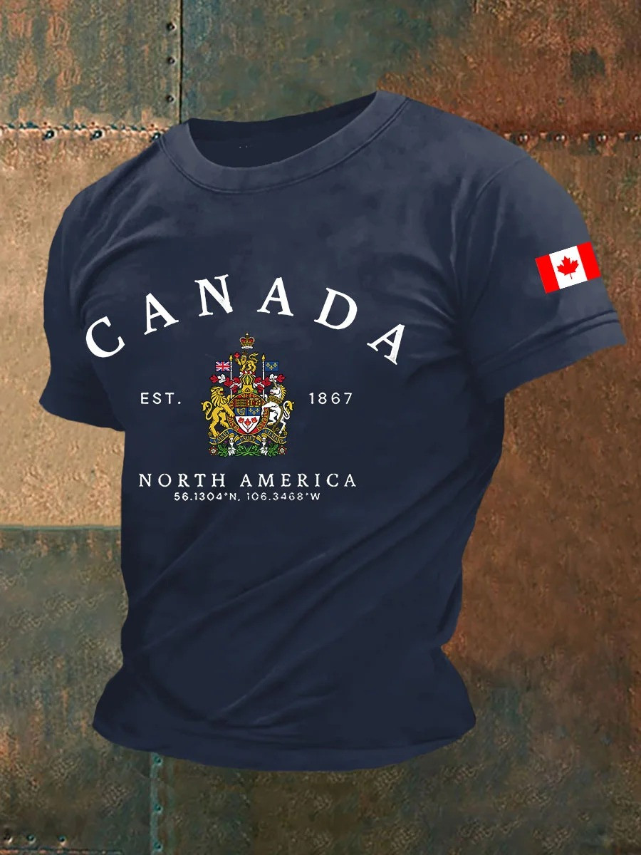 Canada Est 1867 North America Men's T-Shirt Gifts For Canadian