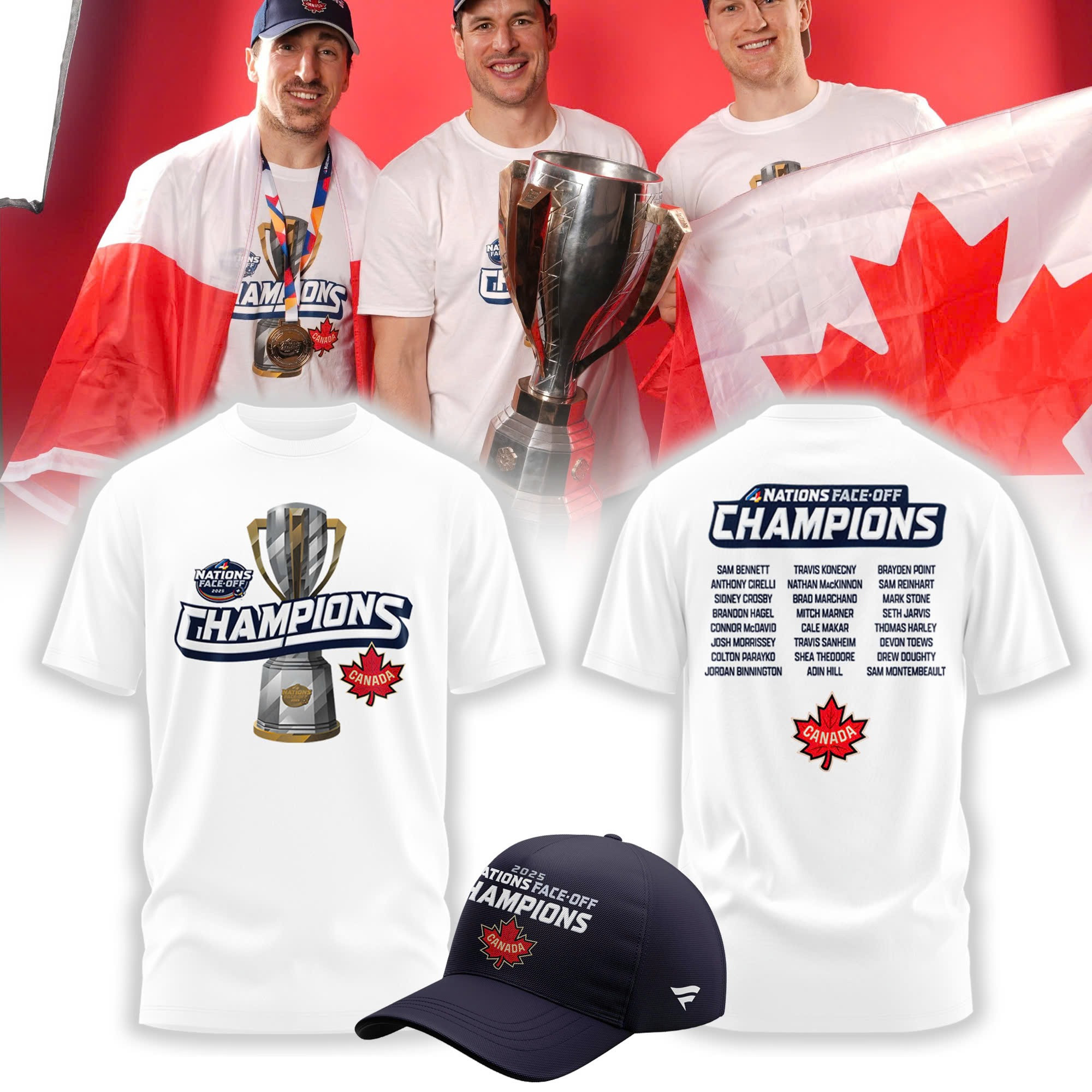 Canada Fanatics Hockey 4 Nation Face-Off Champions 2025 Shirt Canada Champions Gear Merch