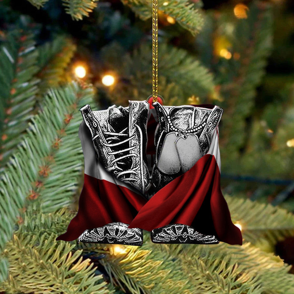 Canada Flag Boots Military Ornament Christmas Tree Ornaments Gifts For Canadian