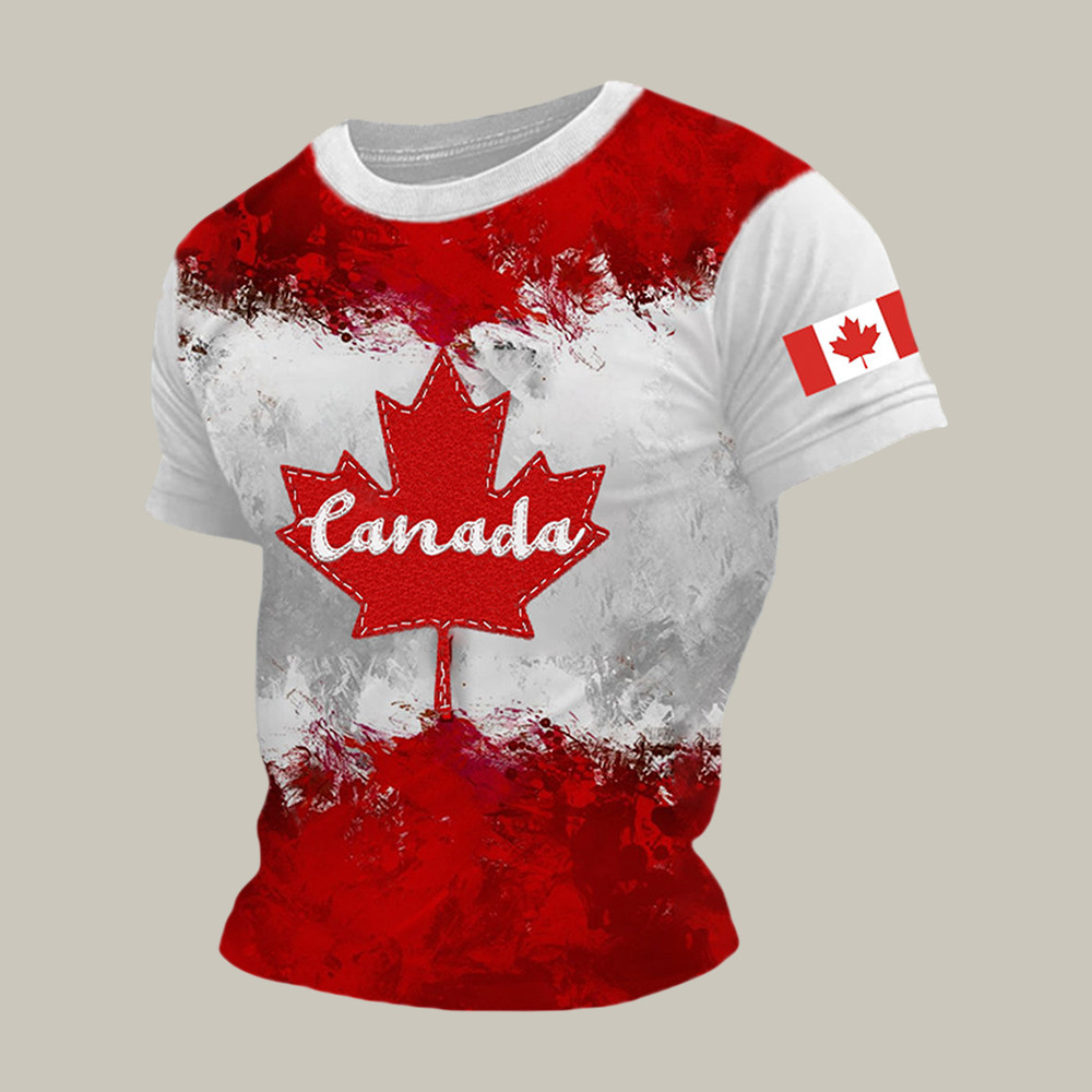 Canada Flag Maple Leaf Hockey T-Shirt Milano Cortina 2026 Winter Olympic Merch Fan Gift