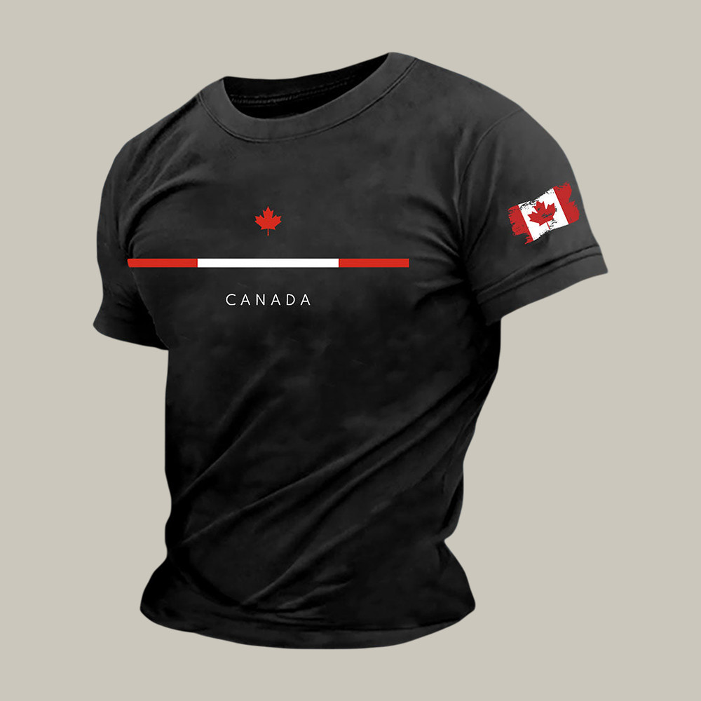 Canada Flag Maple Leaf T-Shirt Canadian Pride Shirt Present Idea For Husband