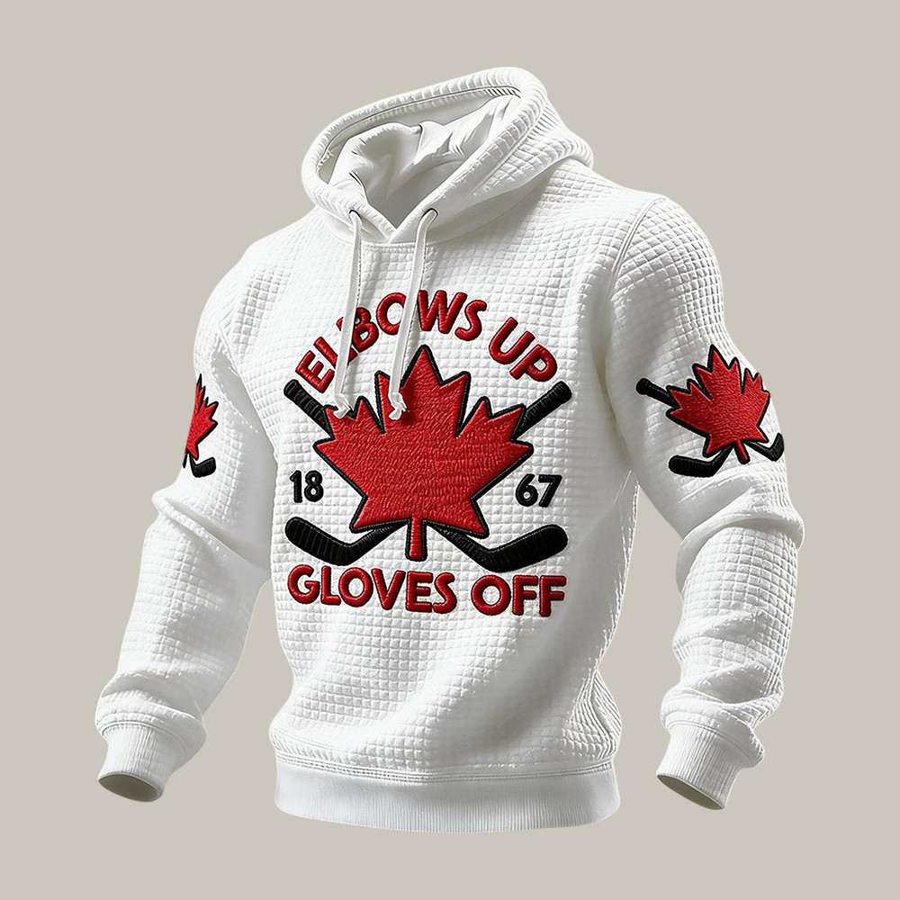 Canada Hockey Team Hoodie Elbows Up Gloves Off 2026 Winter Olympic Apparel Gift For Husband
