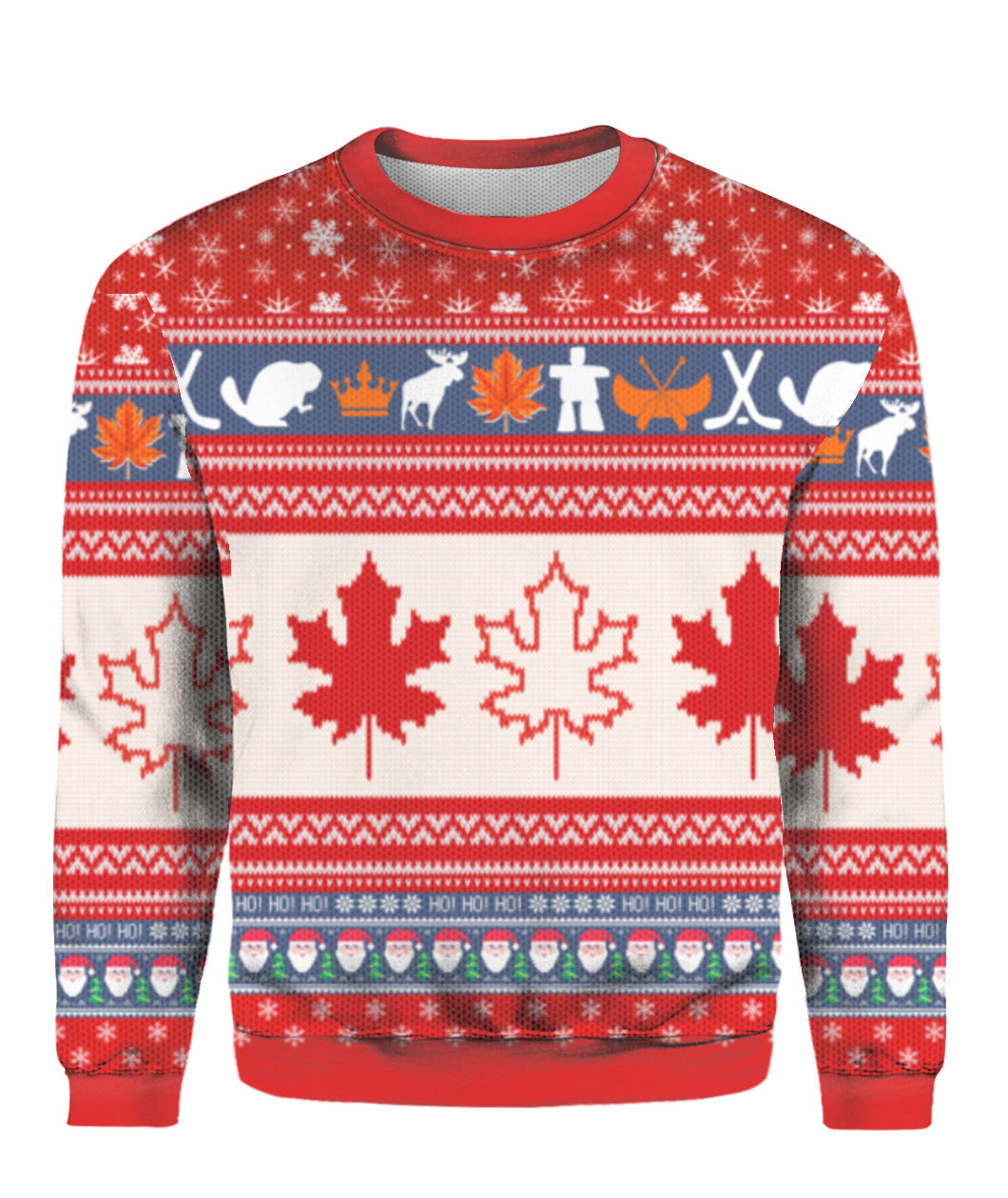 Canada Maple Leaf Ugly Christmas Sweater Autumn Clothing Cool Gifts For Xmas Holiday