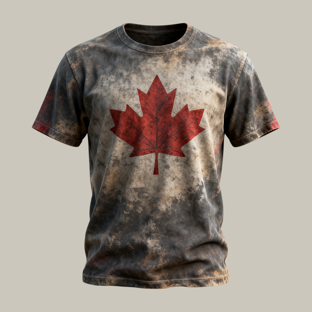 Canada Maple Leaf Vintage T-Shirt Patriotic Canadian Apparel Present For Father