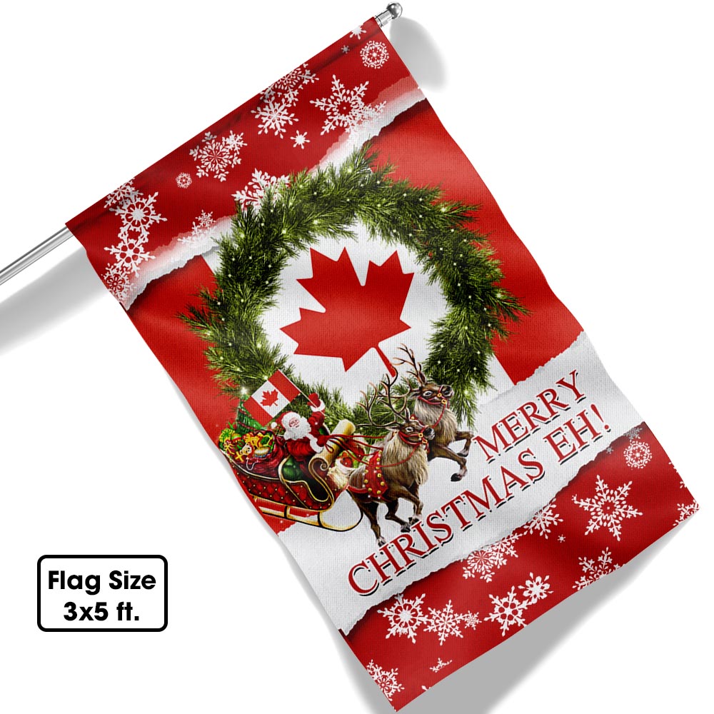 Canada Merry Christmas Eh Canadian Flag