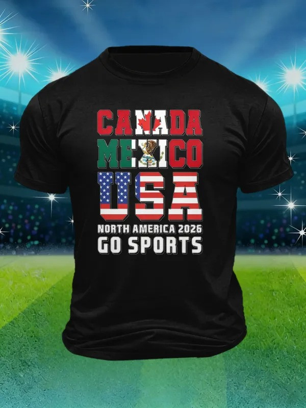 Canada Mexico USA North America T-Shirt World Cup 2026 Fan Gear Gift For Football Lovers