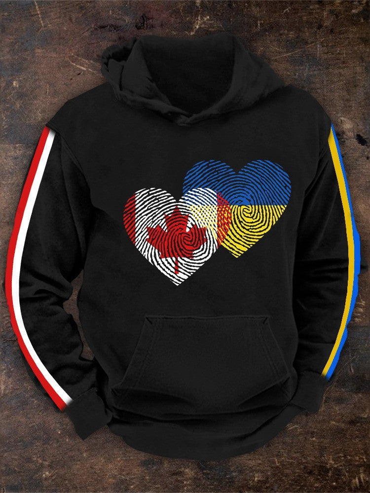 Canada Stands With Ukraine Hoodie Zelensky Hoodie Men's Ukrainian Gifts