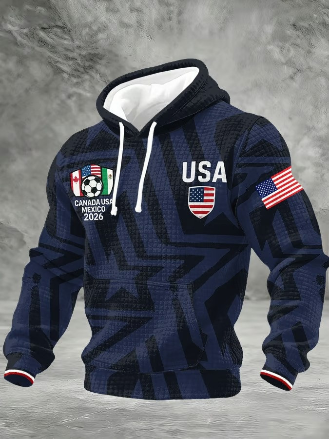 Canada USA Mexico 2026 Hoodie Dark Stars FIFA World Cup Graphic Hoodies Men Fan Gear Gift