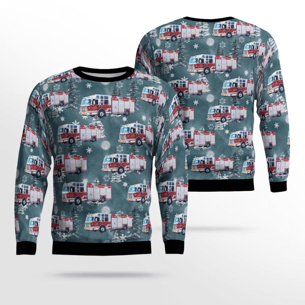 Canada Vaughan Fire and Rescue Services Xmas Unisex Sweater Christmas Gifts For Men Women