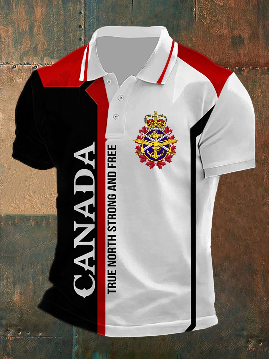 Canadian Armed Forces Print Polo Shirt Gifts For Canadian