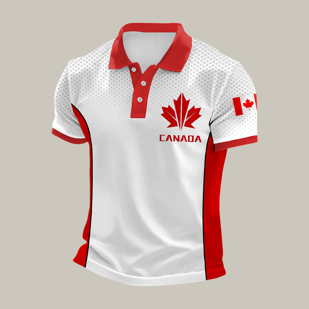 Canadian Flag Maple Leaf Polo Shirt 2026 FIFA World Cup Clothes Soccer Gear For Father