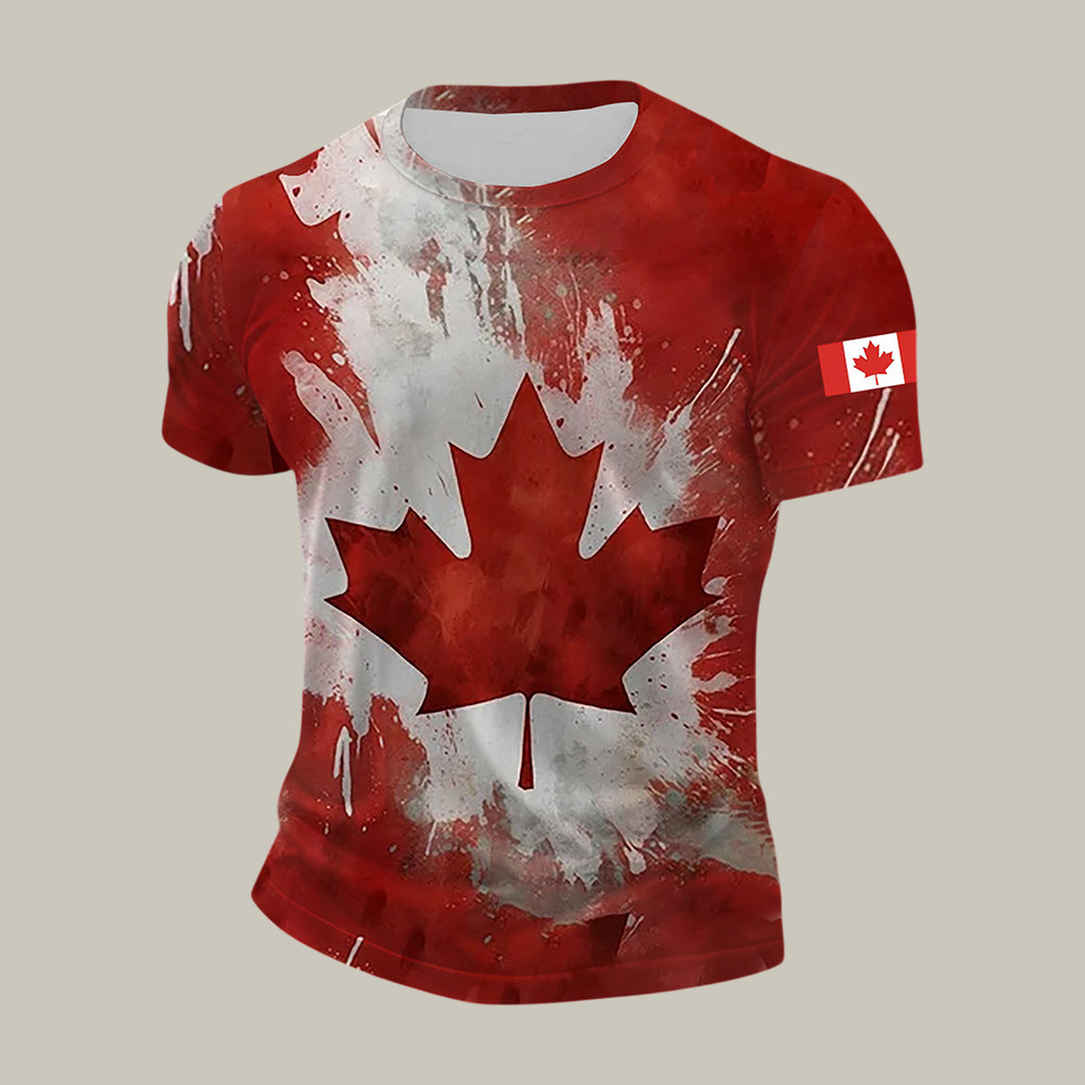 Canadian Flag Maple Leaf T-Shirt Milano Cortina 2026 Winter Olympic Clothes Gift Idea