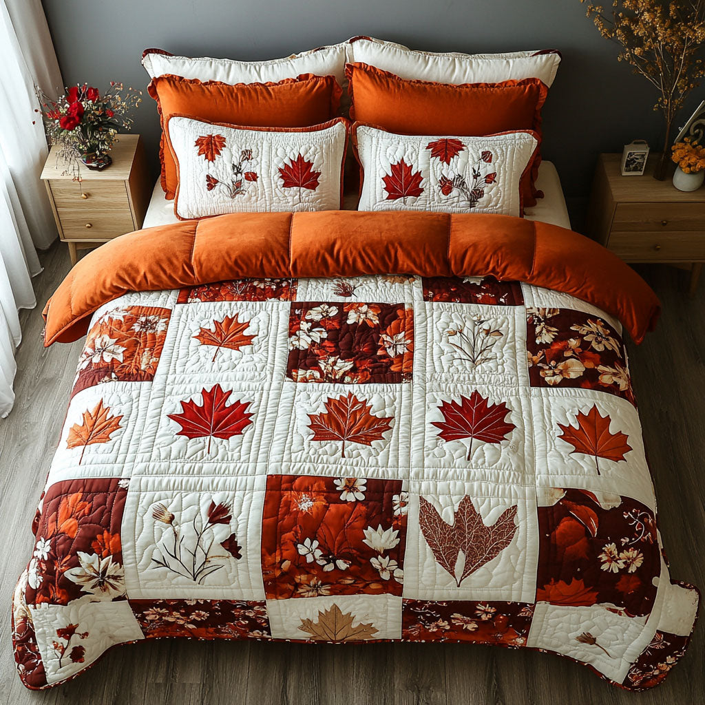 Canadian Heritage Quilted Bedding Set Fall Bedding Ideas Family Gift Ideas