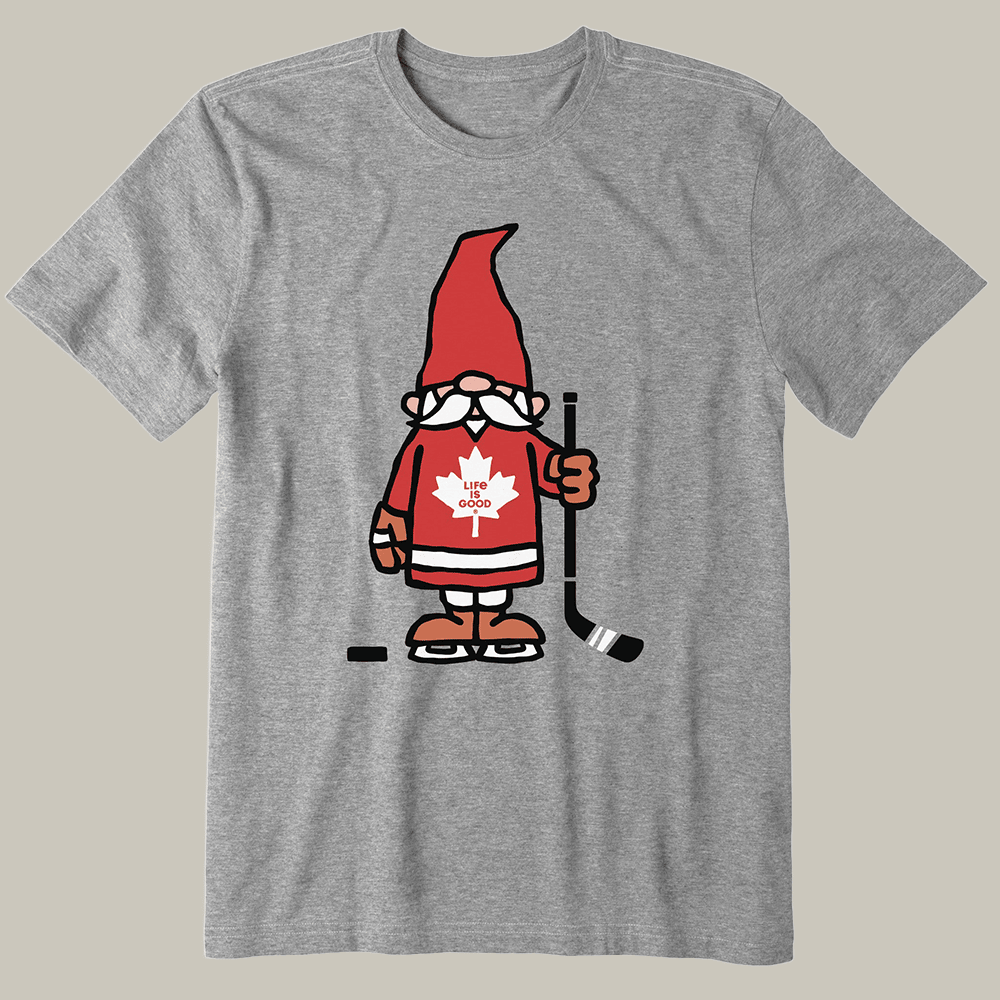 Canadian Hockey Gnome T-Shirt Life Is Good Merch Hockey Gift For Gnome Lover