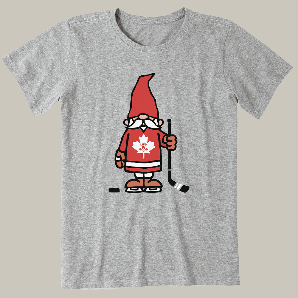 Canadian Hockey Gnome T-Shirt Life Is Good Merch Hockey Lover Gift For Her