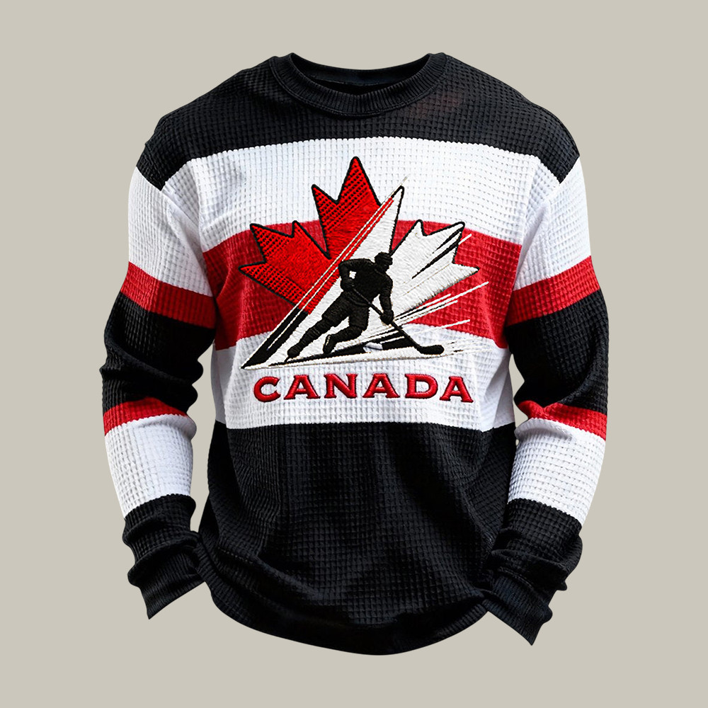 Canadian Ice Hockey Long Sleeve Shirt 2026 Winter Olympic Clothing Gift Idea For Husband