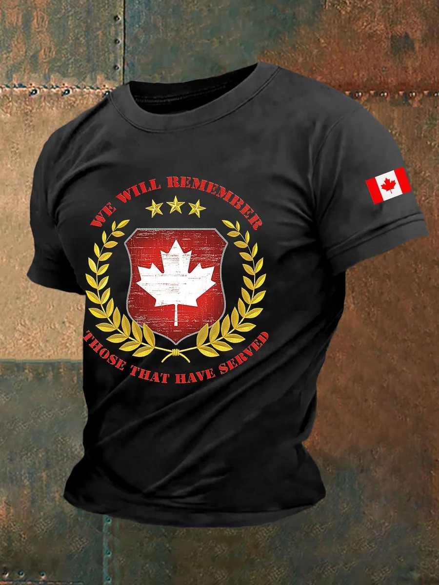 Canadian Veterans T-Shirt We Will Remember Those That Have Served Shirt