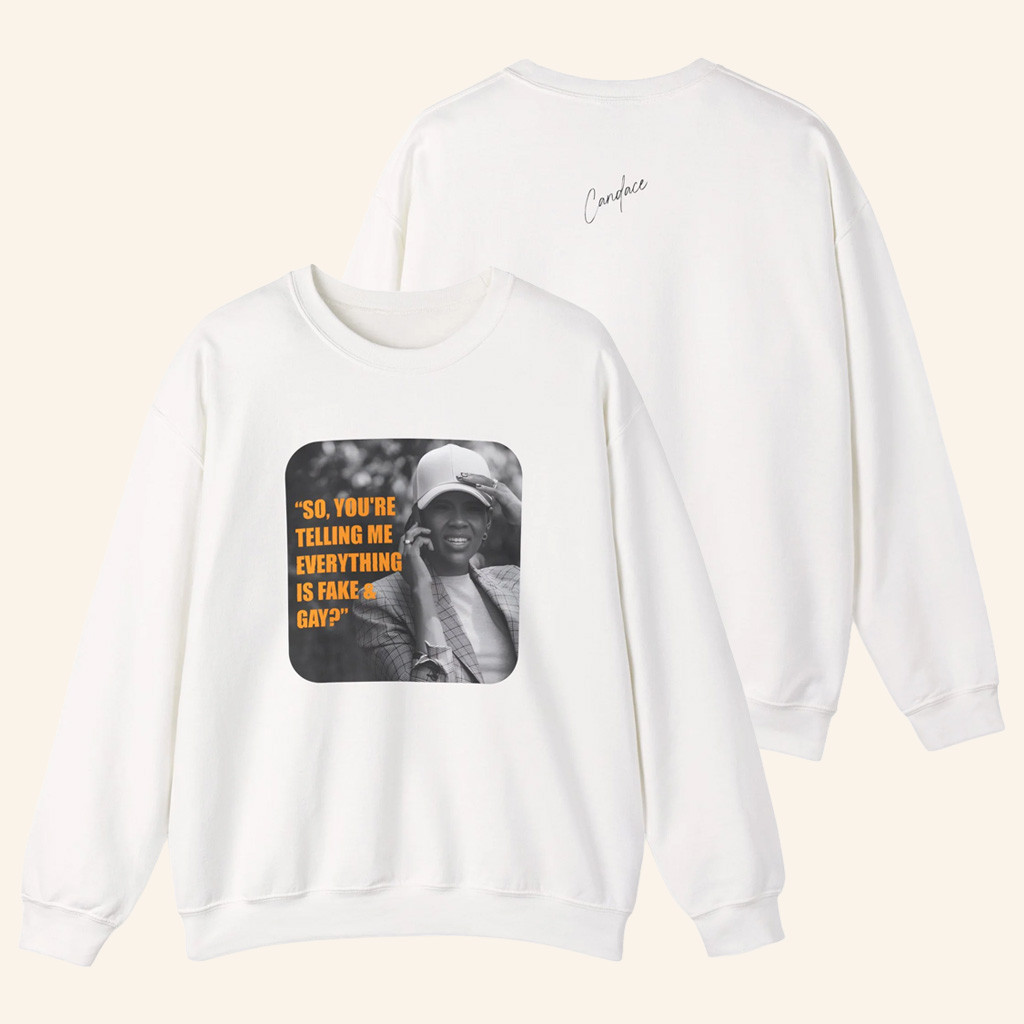 Candace Owens Merch Fake And Gay Crewneck Sweatshirt Gift Ideas For Her