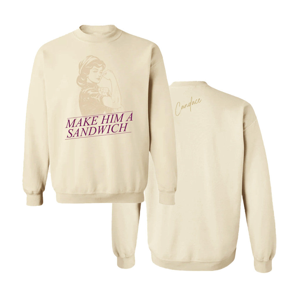 Candace Owens Merch Make Him A Sandwich Crewneck Sweatshirt Gifts For Her Candace Owens Merch Make Him A Sandwich Crewneck Sweatshirt Gifts For Her