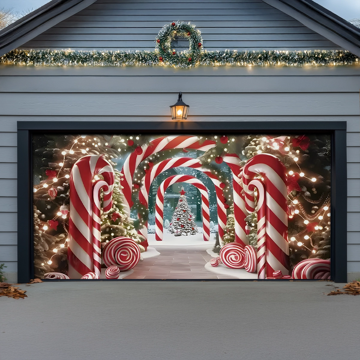 Candy Cane Christmas Garage Door Banner Garage Christmas Decor Candy Cane Lover Xmas Gifts