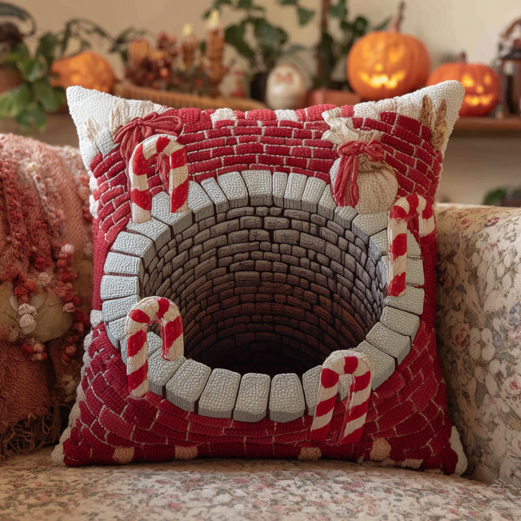 Candy Cane Pit Quilted Pillow Case Christmas Pillow Case Covers Secret Santa Gift Ideas