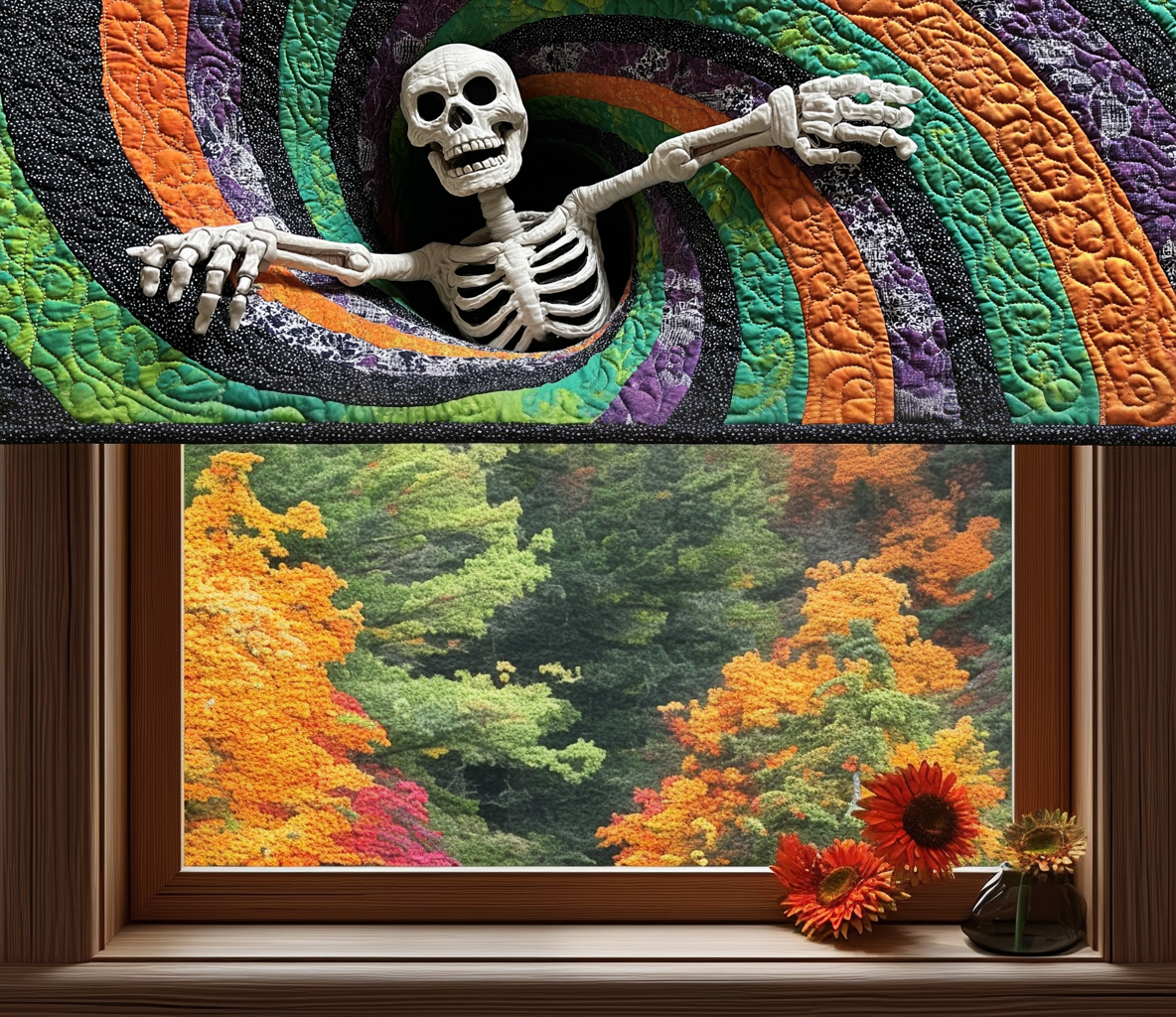 Candy Cone Abyss Quilted Valance Quilted Window Valance Curtains Halloween Decor Gift for Mom