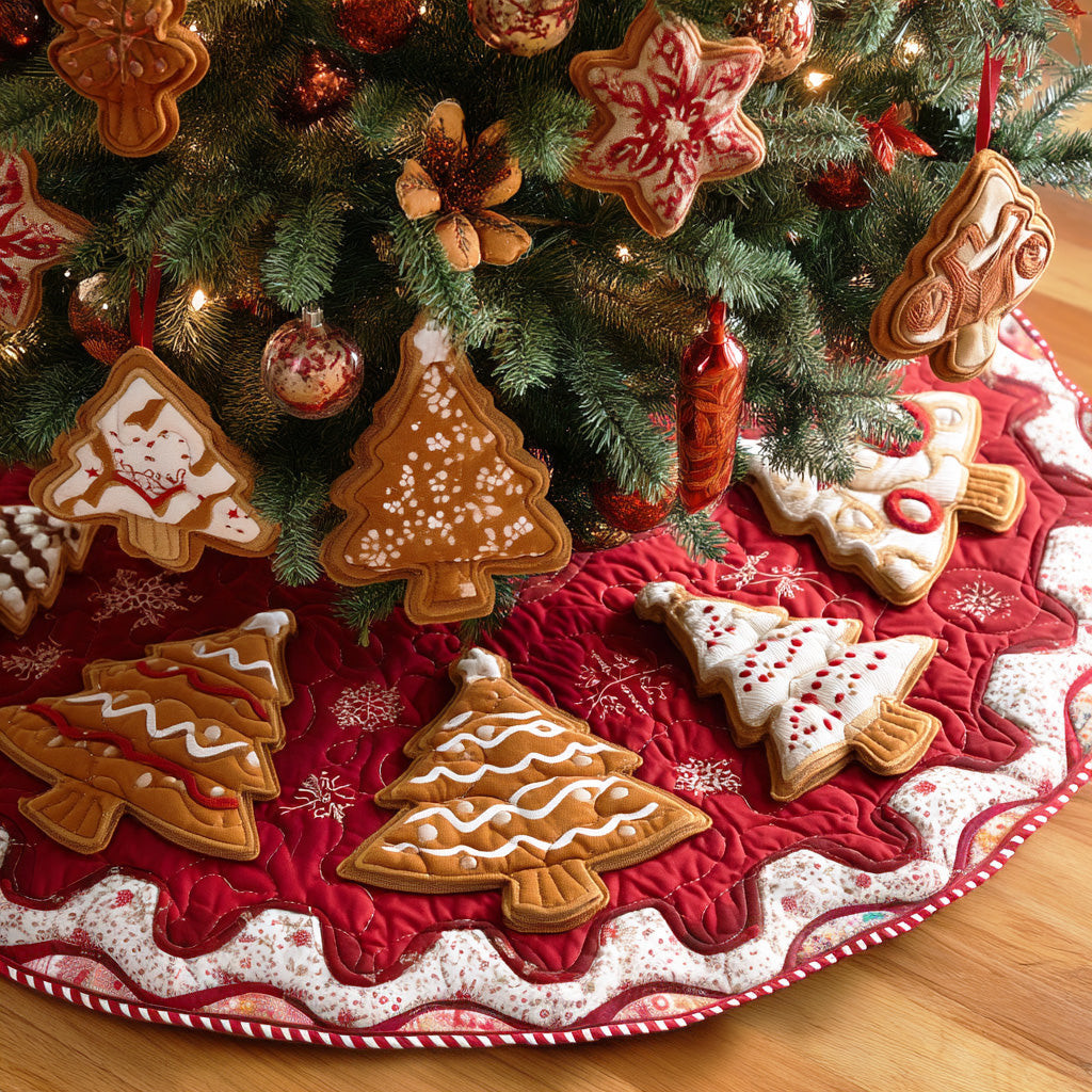 Candy Hearth Christmas Quilted Tree Skirt Christmas Home Decor Cool Xmas Gifts