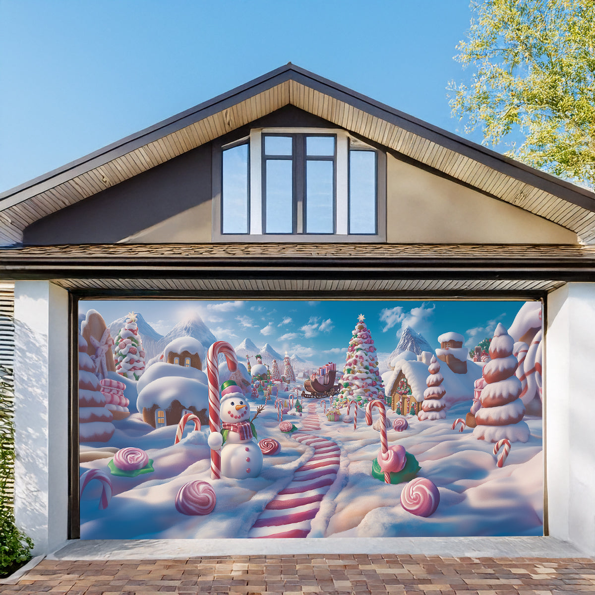 Candyland Christmas Garage Door Banner Garage Christmas Decor Santa Best Gifts For Friends