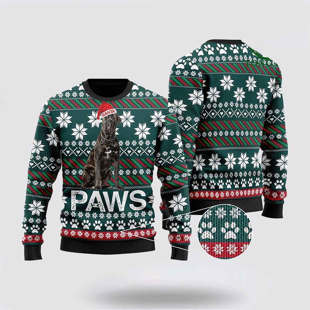 Cane Corso Santa Printed Christmas Ugly Sweater Christmas Gift For Dog Love Christmas Gift Idea