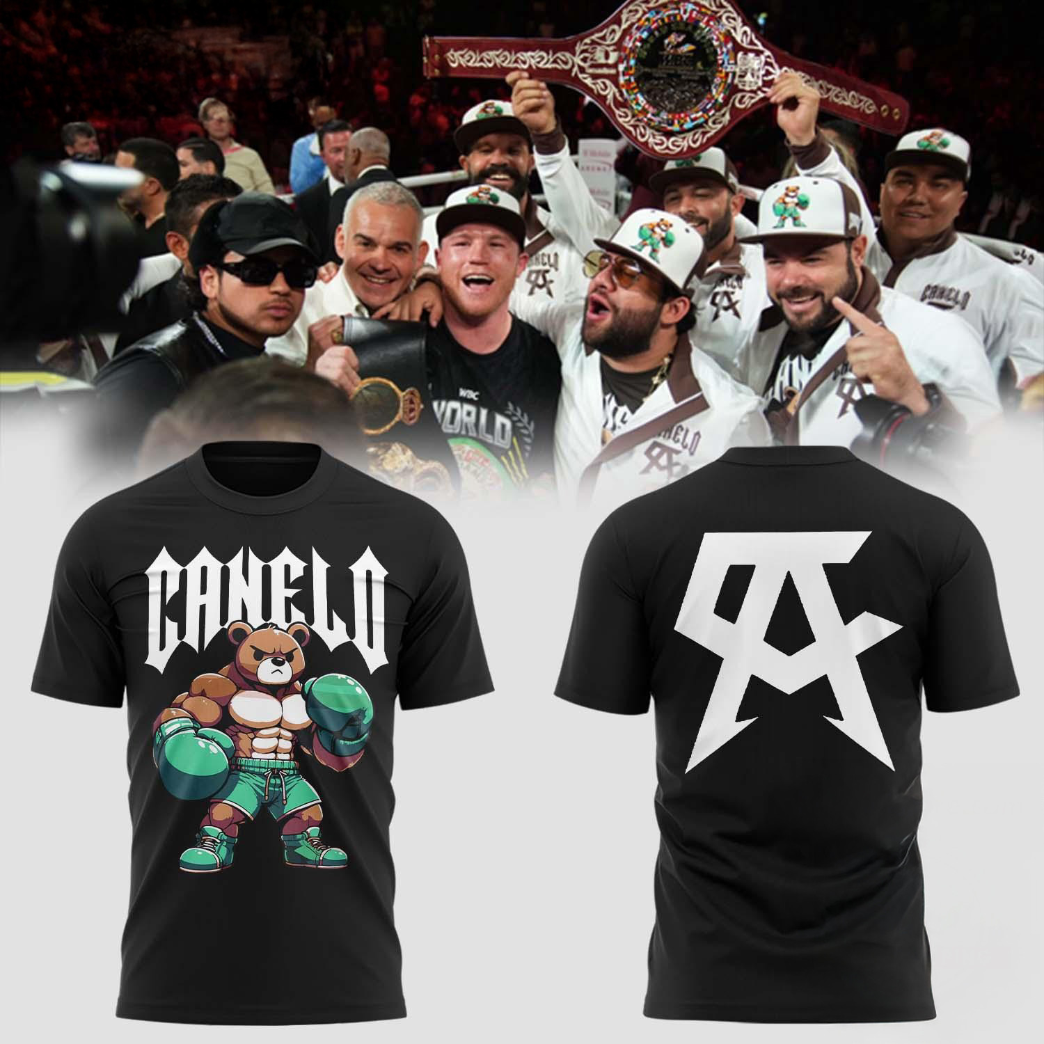 Canelo Alvarez Shirt Canelo Bear Black Tee Gifts For Boxer Fans