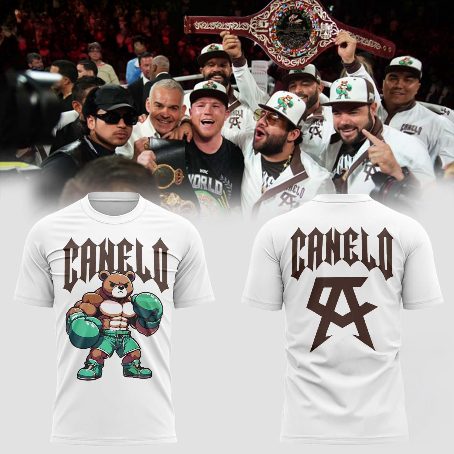 Canelo Alvarez Shirt Canelo Bear White T-Shirt Boxer Gifts For Fans