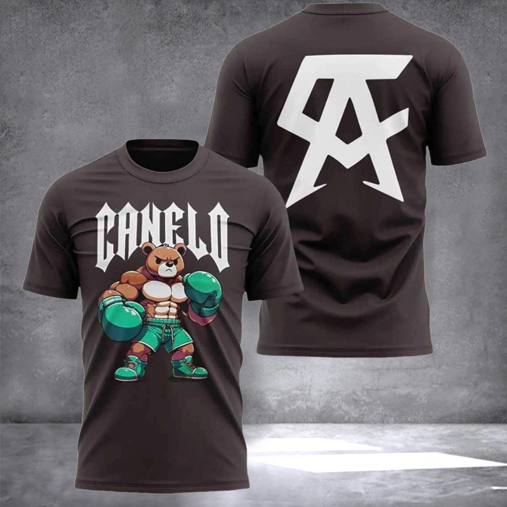 Canelo Teddy Bear Shirt Saul Canelo Alvarez Boxing Bear T-Shirt Gifts For The Boxing Enthusiast