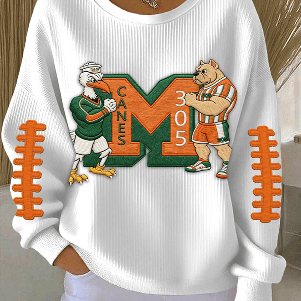 Canes 305 Miami Football Sweatshirt Miami Hurricanes Merch Gift For Footballers