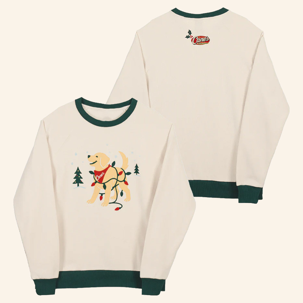 Canes Merch Dreaming Of A Raising Cane's Holiday Sweatshirt Christmas Gifts For Her Canes Merch Dreaming Of A Raising Cane's Holiday Sweatshirt Christmas Gifts For Her