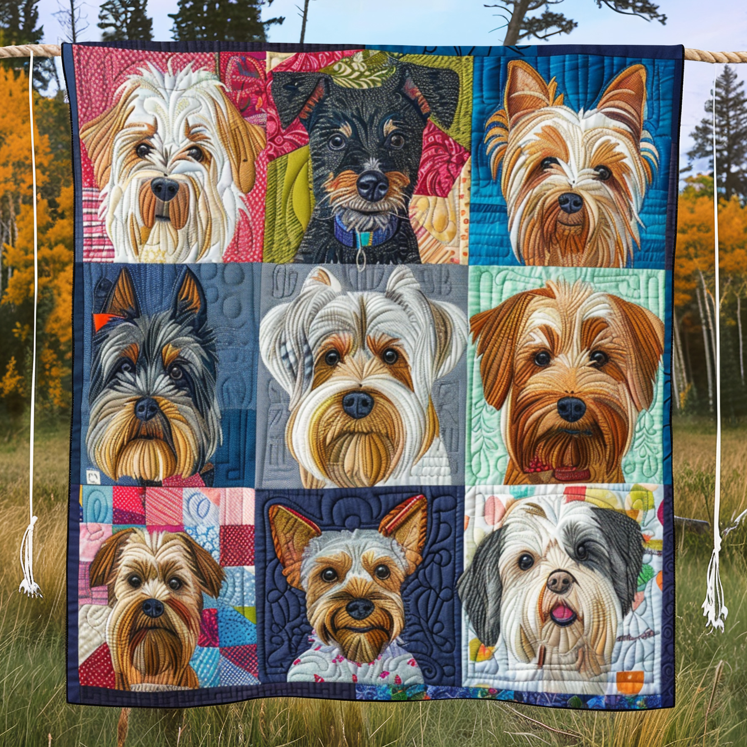 Canine Collection Quilted Blanket Christmas Gifts For Friends