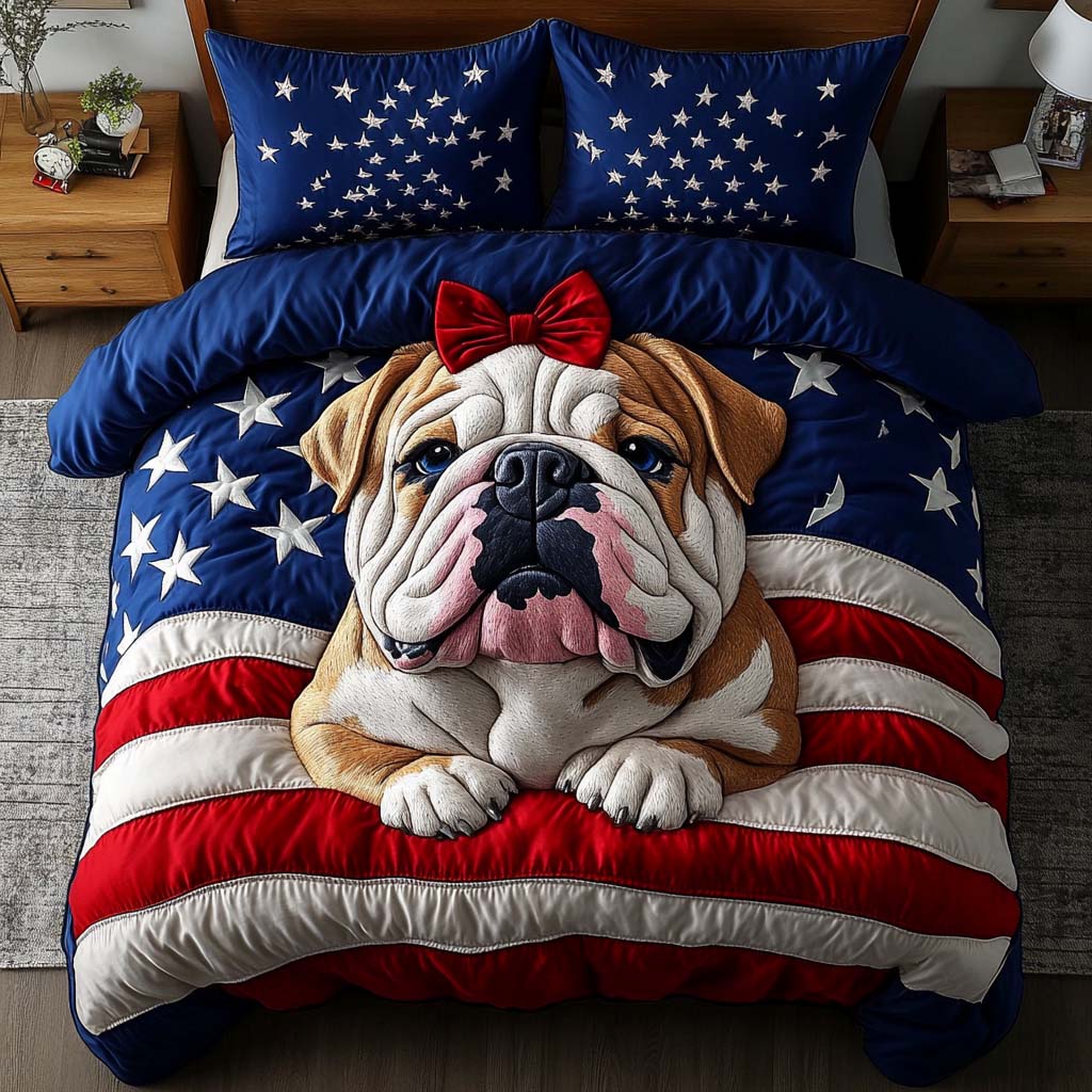 Canine Commander Quited Bedding Set Perfect Bedding Gift Set for Holiday Celebrations