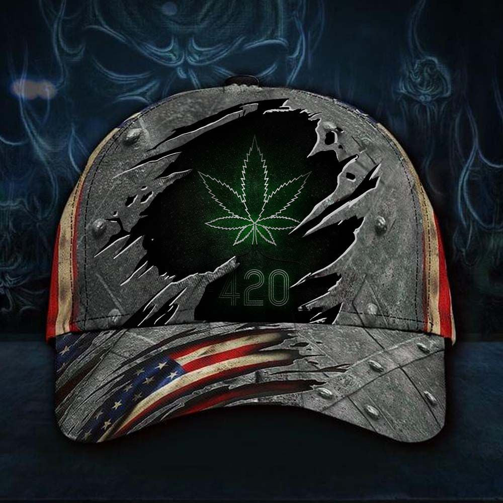 Cannabis Culture 420 3D Hat Marijuana American Flag Cap Dad Hat Gift For Men Father's Day Gift Cannabis Culture 420 3D Hat Marijuana American Flag Cap Dad Hat Gift For Men Father's Day Gift