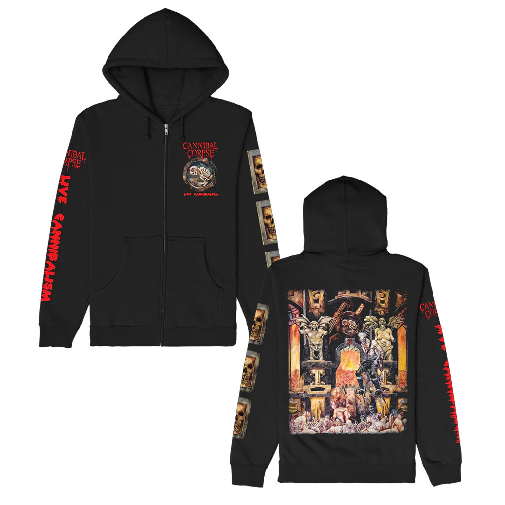 Cannibal Corpse Live Cannibalism Zip Up Hoodie Birthday Gifts For Music Lovers