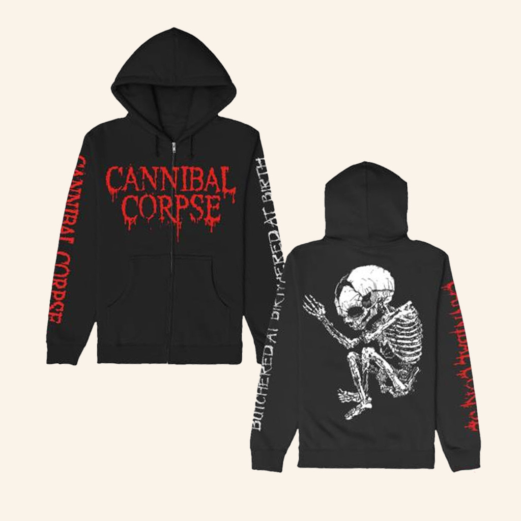 Cannibal Corpse Merch Butchered At Birth Fetus Zip Hoodie Gifts For Dad Cannibal Corpse Merch Butchered At Birth Fetus Zip Hoodie Gifts For Dad