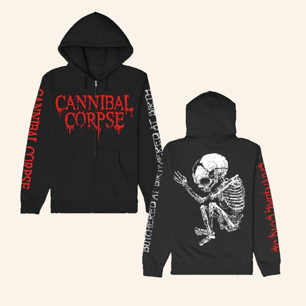 Cannibal Corpse Merch Butchered At Birth Fetus Zip Up Hoodie Gifts For Besties Cannibal Corpse Merch Butchered At Birth Fetus Zip Up Hoodie Gifts For Besties